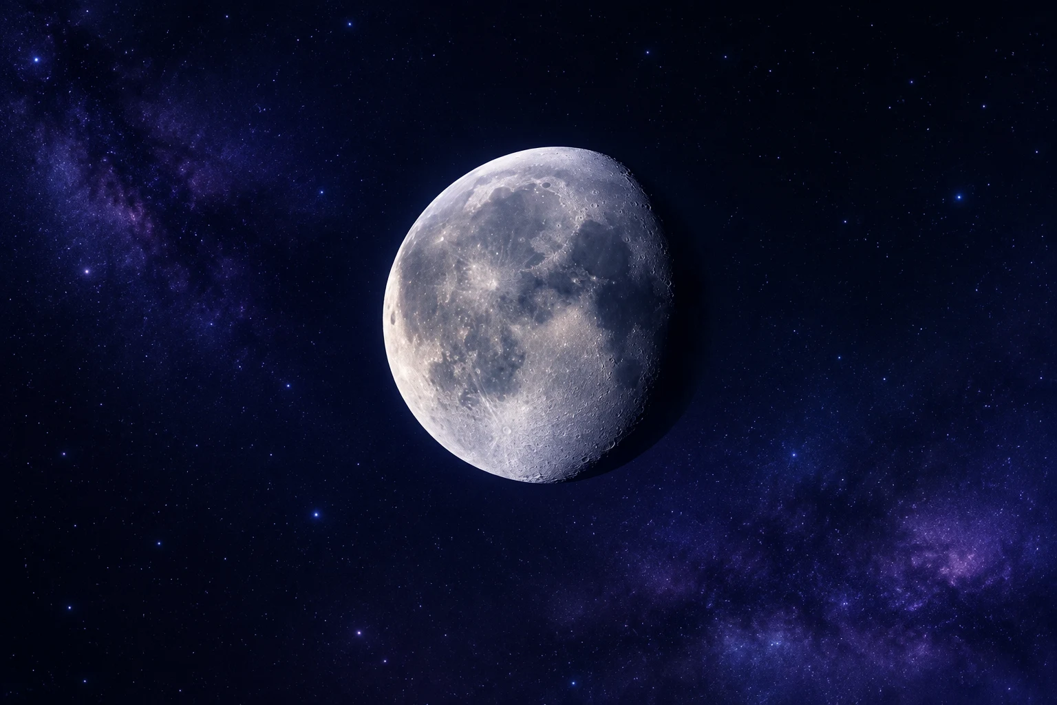 AI illustration for What Is a Waning Gibbous Moon?